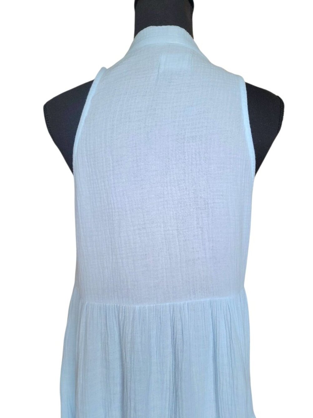 Honorine Light Baby Blue Tiered Neck Straps Maxi Dress Women's Size XS (Fits M!) - Picture 9 of 12